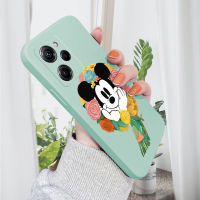 GGK เคสโทรศัพท์ลายการ์ตูน Poco X5 Pro 5G,เคสโทรศัพท์มิกกี้ปลอกซิลิโคนน้ำทรงสี่เหลี่ยมดั้งเดิมเคสป้องกันทนแรงกระแทกกล้องคลุมทั้งหมด