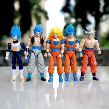 6pcs Dragon Ball Z Figures Set Super Saiyan Goku Son Blue Gokou Vegeta In  Stock