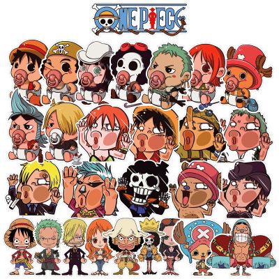 #สติกเกอร์อะนิเมะขนาดใหญ่ One Piece วันพีช Luffy 28 ใบแบบไม่ซ้ำ (พร้อมส่งจากไทย)