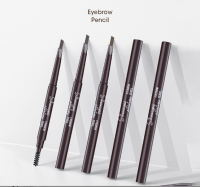 Double eyebrow pencil ดินสอเขียนคิ้ว ดินสอเขียนคิ้วแบบหมุน ติดทนนาน สีน้ำตาลเข้มธรรมชาติ กันน้ำ 2 in 1 มีแปรงปัดคิ้วในตัว มี 5 สีให้เลือก