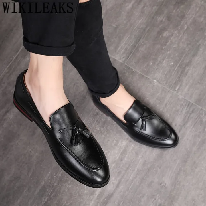 black formal loafers for men