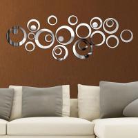 24pcs/set 3D DIY Circles Mirror Wall Sticker Decoration for TV Background Bedroom Door Freezer Home Decor Acrylic Decoration