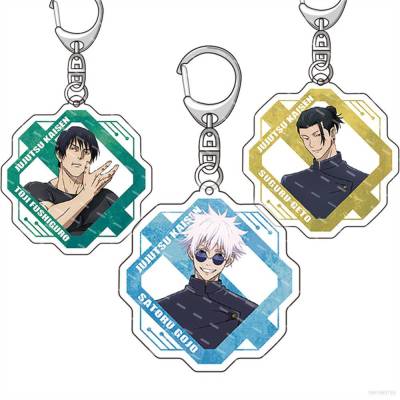 Jujutsu Kaisen Keychain Anime Keyring Acrylic Cute Gojo Satoru Kugisaki Nobara Bag Pendant Gift