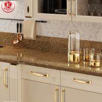 Matte Gold Cabinet Handles European Style Solid Aluminum Alloy Kitchen Cupboard Pulls Drawer Knobs Furniture Handle