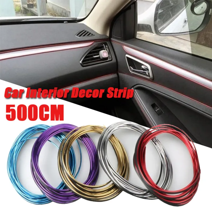 5M Flexible Car Interior Edge Gap Moulding Trim Strip Decorative Line
