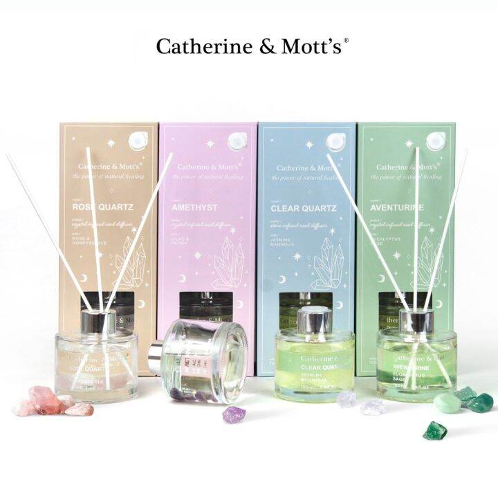 NEW Catherine Mott's Crystal Infused Reed Diffuser 100ml (Non Alcohol
