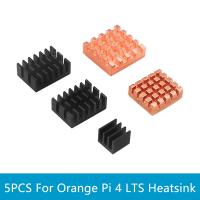 5Pcs Radiator Aluminum Fin for Orange Pi 4 LTS Heatsink with Thermal Adhesive Pasted Cooler Heat Dissipation