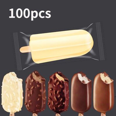 100pcs Ice Cream Bags Popsicle Stick Cube Maker Tools Mold Special-Purpose Wooden Craft cream packaging bag