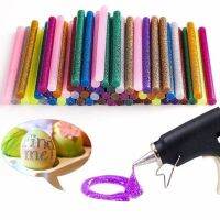 5 pçs conjunto 10cm cores glitter pó cola varas elétrica quente arma de derretimento sólido adesivo usado para fazer brinquedos jóias artesanato festa presente