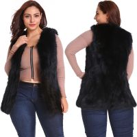 [COD] Womens Fashion Warm Fur Overcoat Outerwear Size 6XL Faux Waistcoat Sleeveless Jacket