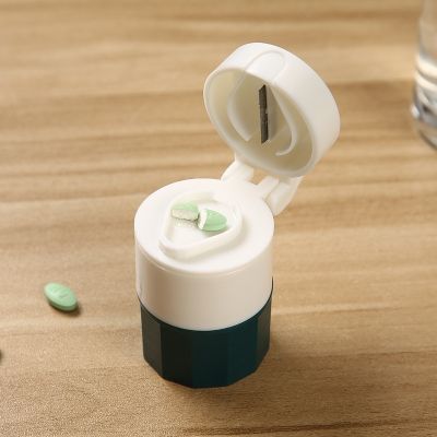 4 In1 Portable 4 Layer Grinder Splitter Tablet Cutter Divider Storage Case Pill Box Cutting Tablets Pill Cutter Medicine Crusher Medicine  First Aid S