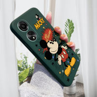 เคสโทรศัพท์สำหรับ OPPO A78 4G มิกกี้เมาส์สุดสร้างสรรค์ปลอกซิลิโคนทรงสี่เหลี่ยมดั้งเดิมคลุมทั้งหมดเคสป้องกันทนแรงกระแทกกล้อง