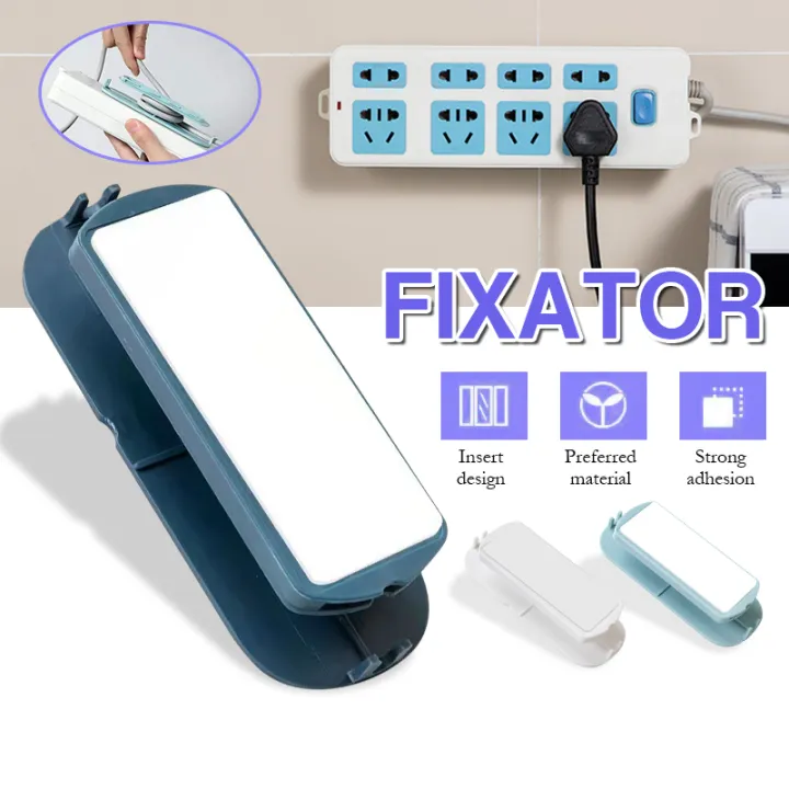 Self Adhesive Power Strip Fixator PunchFree WallMounted Socket
