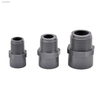 ┇ 2pcs PVC 1/2 3/4 1 Thread Connector 20/25/32 mm PVC Water Pipe Adapter Garden Irrigation Tube Fittings