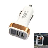 【♘COD Free Cas♘】 xunlu19 2.1a Usb คู่12-24V พร้อมระบบชาร์จเร็วที่ชาร์จสำหรับรถยนต์จอแสดงผล/มือถือ