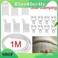 B5ev40er4ly SHOP Curtain Rail Side Clamping Visible Track Curtains Accessories Plastic Bendable Rod Rail White Modern Style