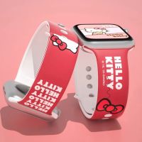 Hellokittys นาฬิกา Apple 7ตัวแทนกับ Iwatch4/5/6 /Se สายรัด Applewatch อะนิเมะ1/4 2/3ซิลิโคนกีฬา