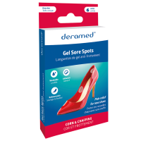 Deramed Footcare แผ่นเจลแปะรองเท้าหรือเท้า เฉพาะจุด ซิลิโคน Medical Grade 100% แผ่นเจลมีความนิ่มช่วยลดการเสียดสีระหว่างการสวมใส่รองเท้า