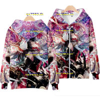 COD New Anime Touhou Project Remilia Scarlet/Hakurei Reimu/Saigyouji Yuyuko/Komeiji Koishi/Yakumo Yukari Zipper Hoodie Japanese Mens Fashion Womens Loose 3D Printing Sweater Unisex  Casual   Long Sleeve Hooded Jacket Top Cosplay