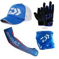 Daiwa Protection Fishing Gloves Sleeves Scarf Bandana Set Neck Gaiter Mens Cap Cycling Arm Guard