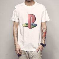 Creative Japan Style Purple Glow Plam Leaf Design Ps Logo T Video Game Playstation Tshirt Men Fans Tshirt