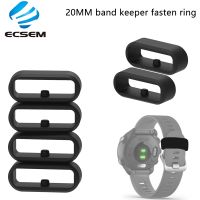 ๑℡ Gumowa wymiana paska w zegarku zespół Keeper Loop uchwyt zabezpieczający pierścień ustalający dla Garmin venu 2 plus vívomove Sport D2 Air X10