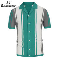 Lansboter แขนสั้นสำหรับผู้ชาย,เสื้อโปโลระบายอากาศผ้าไอซ์ซิลค์แขนยาวครึ่งแขนสำหรับฤดูร้อน