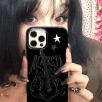 【LZ】 Punk Cool Flame Guitar Phone Case for IPhone 14 11 12 13 Pro Max Mini Korean Vintage Star Phone Case IPhone XR XS MAX 7 8Plus