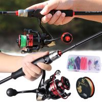 Sougayilang Fishing Rod Set 1.8/2.1M Ultralight Spinning Rod and 1000 3000 Series Spinning Reel with Fishing Line Lure Full Kit