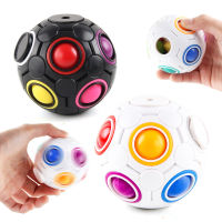 Cheap Rotatable Rainbow Magic Anti Stress Ball Fidget Toys Simple Dimple Push Bubble Sensory For Adults Kids Popite Fidget Toys