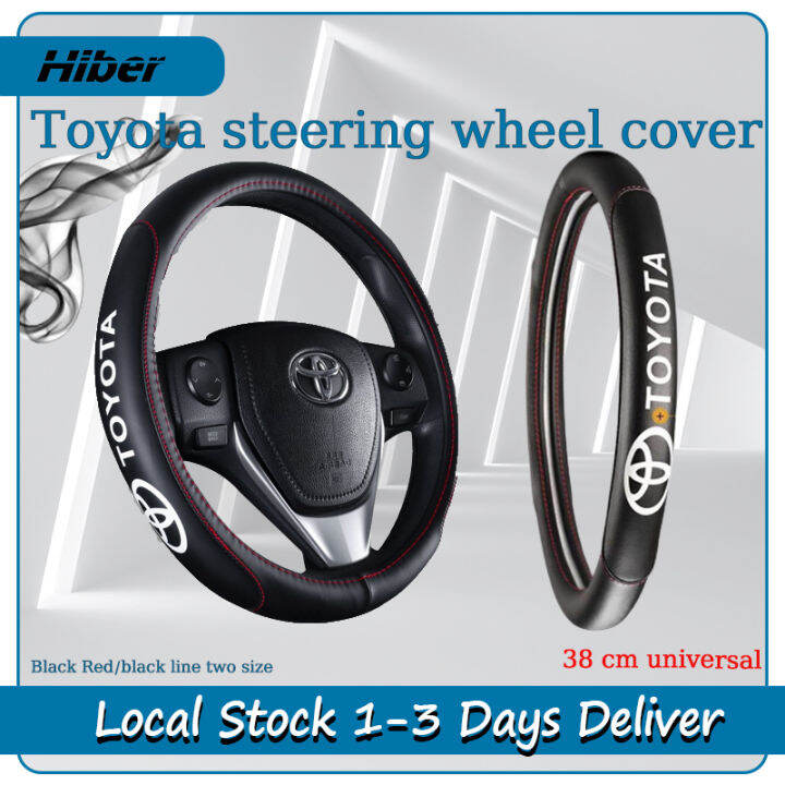 Genuine Leather Car Steering Wheel Cover for Toyota Universal Vios Wigo