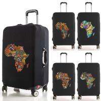 Africa Map Luggage Cover Dustproof Protective Cover Elastic Protective Cover Dust-proof Suitable for 18-32 Inch Travel Suitcases