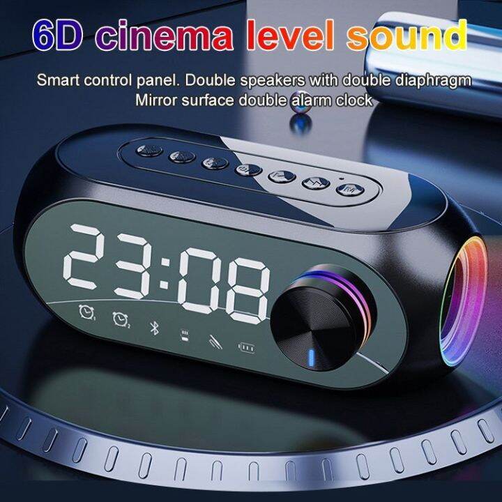 Double alarm clock Bluetooth speaker Hot in tiktok Lazada