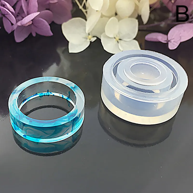 1Pcs Rings Resin Epoxy Molds Mixed Size Silicone Casting Ring Molds Tool  For DIY Jewelry Ring Resin Mold For Epoxy Accessories