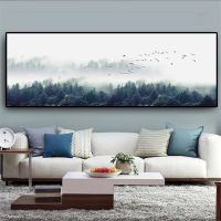 GreenTree Landscape Canvas Painting Posters Prints Minimalist Wall Pictures Room