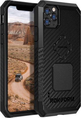 Rokform - Magnetic iPhone 11 Pro Max Case with Twist Lock Mount, Military Grade Rugged Mobile Phone Holder Series (Black) Black iPhone 11 Pro Max