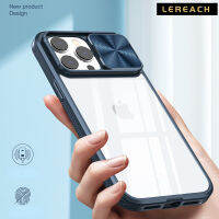 Lereach ฝาปิดสไลด์กล้องเคสสำหรับ Apple iPhone ใส13 12 11 Pro Max SE 7 8เคสโทรศัพท์ฝาหลังโปร่งใส