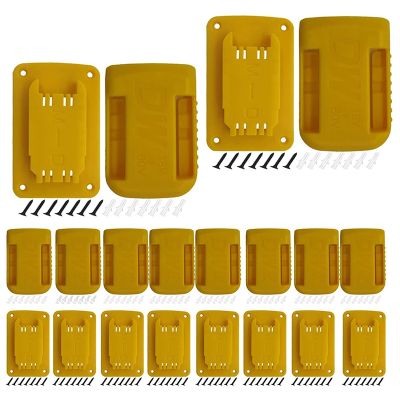 Battery Base and Tool Holder for Dewalt Drills 20V 12V and M18 Tools (Yellow, Pack of 20)