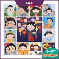 KS 5D DIY ภาพวาดเพชร Chibi Maruko-Chan น่ารักเหมาะสำหรับเด็กและเพื่อนของขวัญตกแต่งบ้าน30x3 0ซม./40x4 0ซม./50x50cm