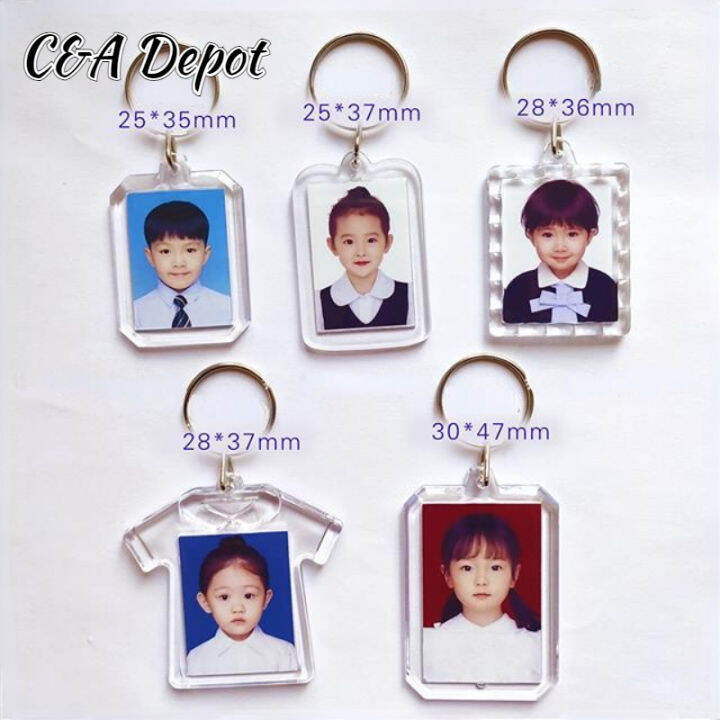 DIY Photo frame pendant keychain Acrylic detachable photo Frame keychain empty shell key pendant