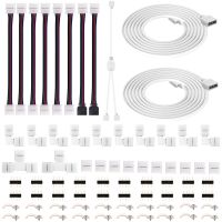 10mm 4 Pin  LED Connector Terminal Splice L T I Shaped Adapter Accessories Kit for RGB LED Strip Bar 5050 Jumper Wire Connector