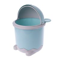 Mini Bear Waste Bin Desktop Garbage Basket Table Home Trash Can Swing Lid 1.5L Dropship