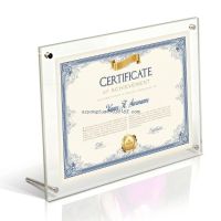 A4 Acrylic Photo Frame Display Stand Decorative Photo School Certification