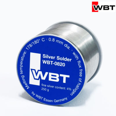 ตะกั่วเงิน WBT 0820 Silver Solder 0.8mm Silver 4% ของแท้ แบ่งขายราคาต่อ 1เมตร