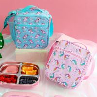 ✺ Kids Lunch Box Unicorn Lunch Bag for Children Large Capacity Ice Bag Kawaii Portable Thermal Insulated Lunch Box Picnic Bags