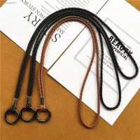 ▨ PU Leather Keychain Lanyard Soft Woven Rope Mobile Phone Neck Strap Lanyards for ID Card Key Chain USB Badge Holder DIY Lariat