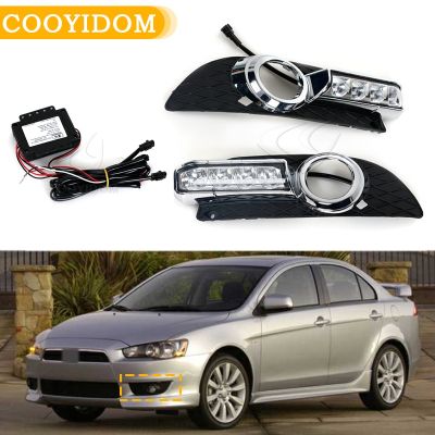 Newprodectscoming Car LED DRL Daytime Running Lamp Fog Light For Mitsubishi Lancer EX 2009 2010 2011 2013 2014 Car Accessories Decoration