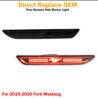 iJDM Car Lamp Front &amp; Rear Side Marker Lamps w Red Horse logo LED Lights For 2010-2018 Ford Mustang,Turn Signal Parking Lights