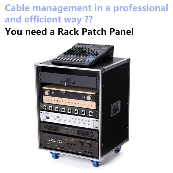 rack-patch-panel-8-12-16-way-d-socket-audio-video-cable-gold-plated-speaker-seat-1u-flight-case-mount-ลำโพงสายสัญญาณเสียง