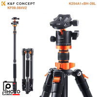 K&amp;F Concept Tripod SA254M1 Aluminum 62/158cm 22lbs Load Detachable Monopod 360° Ball Head for DSLR SLR, K254A1+BH-28L